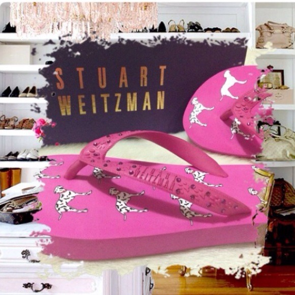 Stuart Weitzman Unique Flip Flop 'Surfer' Fuchsia - Picture 4 of 4