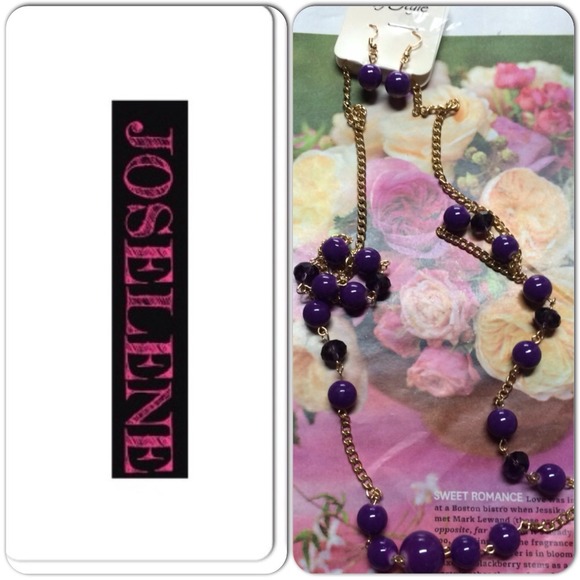My Style Gold and Purple Necklace Set