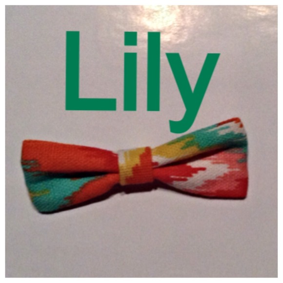 Colorful doggie bow collar