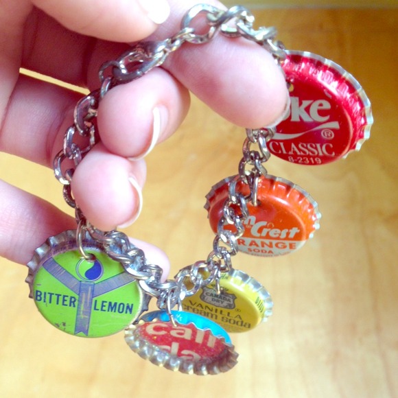 Handmade Bottlecap Charm Bracelet