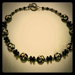 Beautiful black beaded necklace