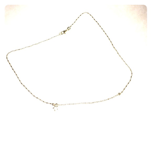 Silver simple star necklace