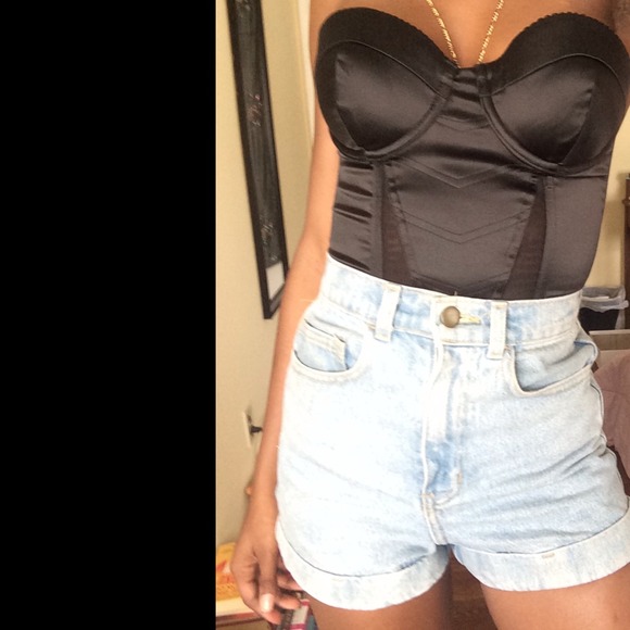Silky ASOS Bustier Bodice with Sheer Panels