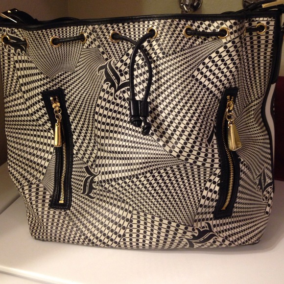 Large L.A.M.B Tote one shoulder adjustable strap