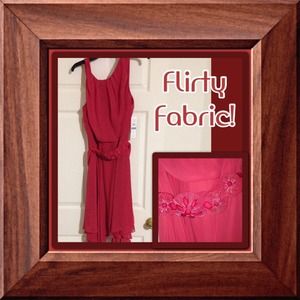 Pretty red dress with beaded flower belt!!