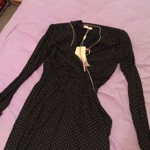 Modcloth Black and Gold Vintage Style Dress