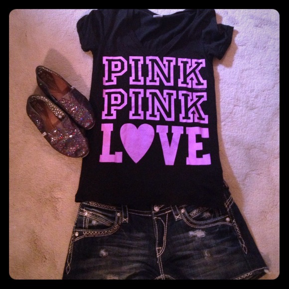 VS PINK V Neck Top