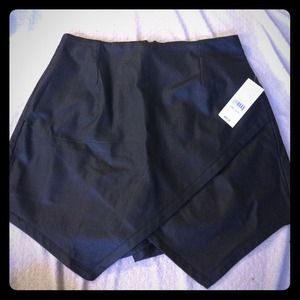 Black Asymmetrical Shorts/Skort
