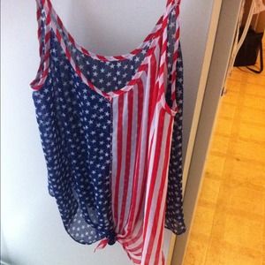 American flag sheet blouse Fourth of July approved