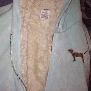 Victoria's Secret-pink fuzzy hoodie