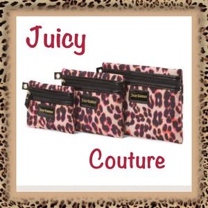 Juicy Couture Leopard Print Cosmetic Case Set of 3
