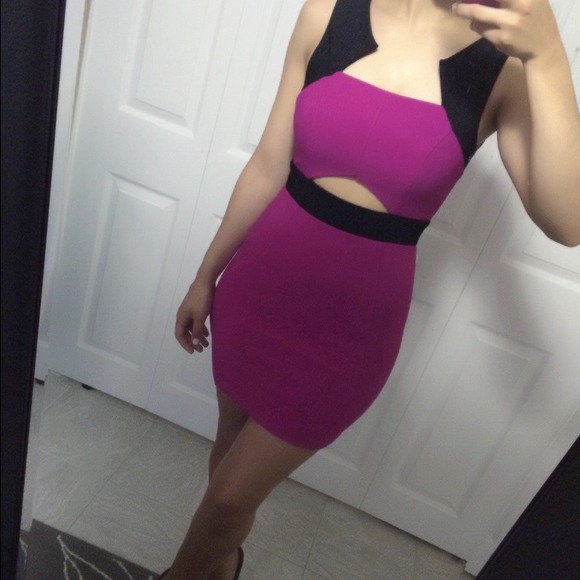 Black & Magenta Dress