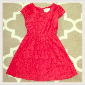 ❌ SOLD ❌ - XS Red Lace Dress from UO