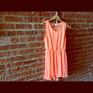 Neon Peach Summertime Dress