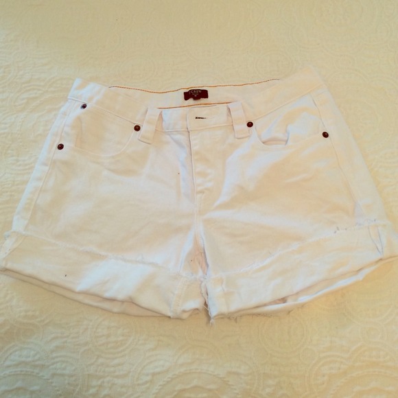 J Crew White Jean Cutoff Shorts