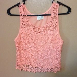 Coral crop top