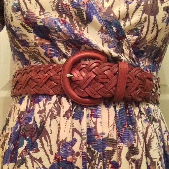 BR factory wide braided leather belt for dresses