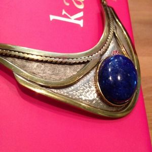 Gold and Blue Lapis necklace.