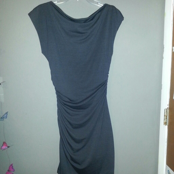 Sexy figure hugging grey dress