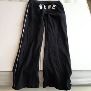 bebe logo black sweatpants