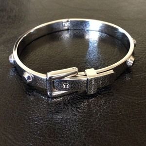 Michael Kors Silver-Tone Buckle Bracelet