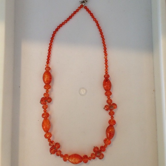 Bright orange necklace