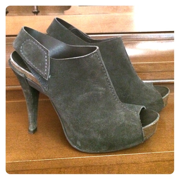 Pedro Garcia brown suede platform shoes