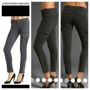 J BRAND Houlihan Sharkskin gray cargo pants