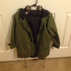 Polka dot hooded jacket