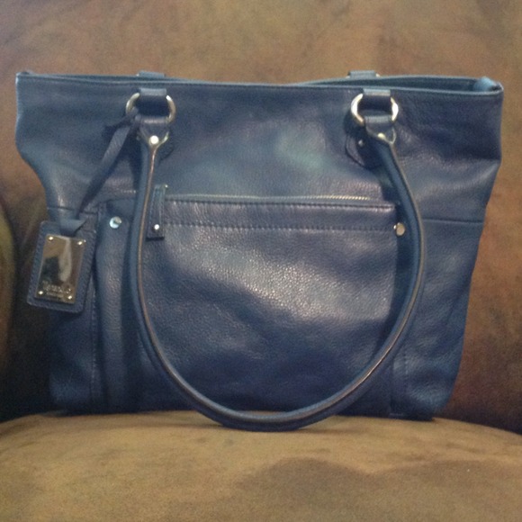 Blue Genuine LEATHER Purse