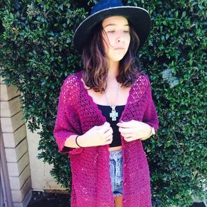 Vintage knitted kimono