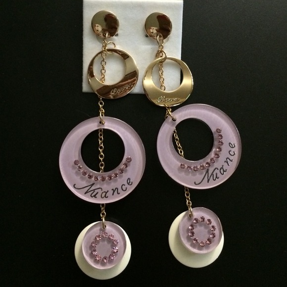 Elegant purple rhinestones earing!