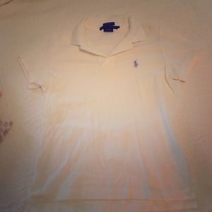 Ralph Lauren skinny white polo