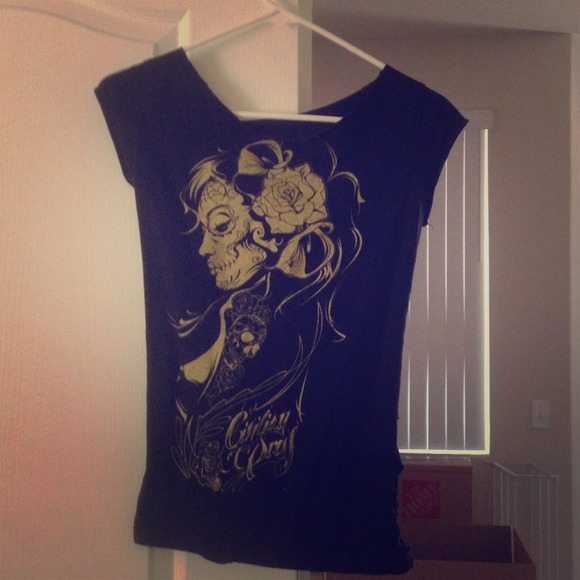 Civilian Press custom cut out back Tee