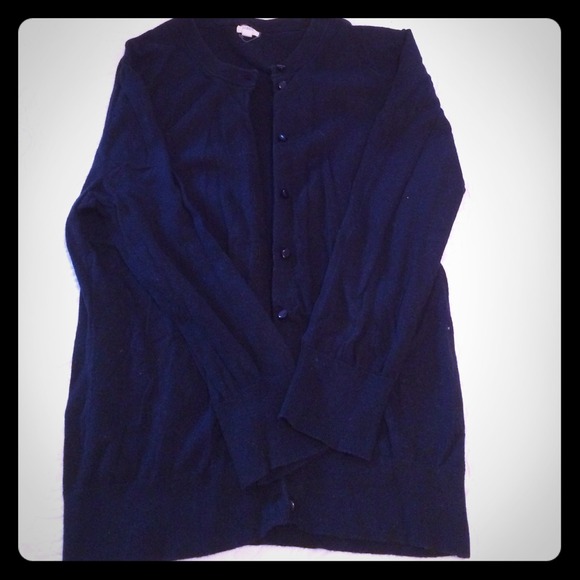 J Crew Navy Cotton Sweater