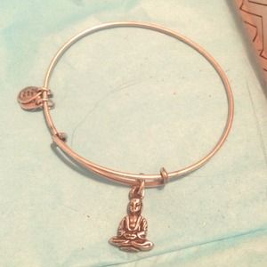 Alex & Ani Buddha Russian Silver wire bangle