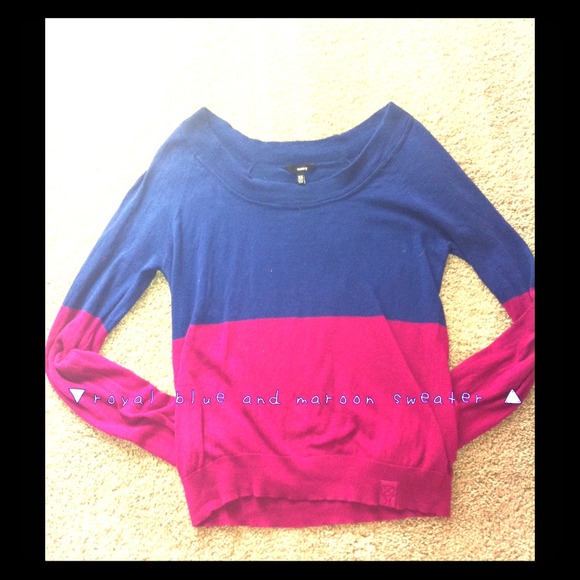maroon&blue sweater💙