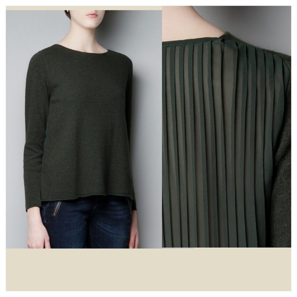 zara khaki sweatshirt
