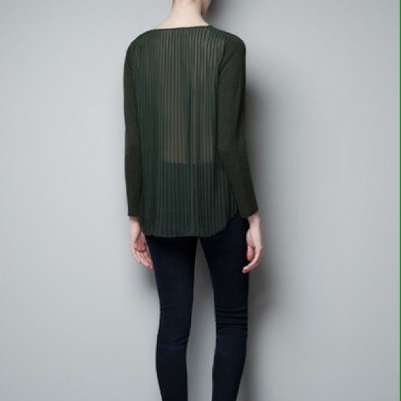 zara khaki sweatshirt