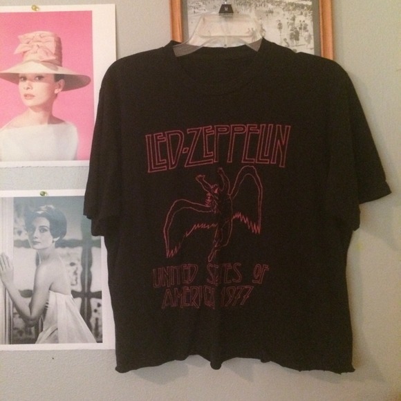 vintage Led Zeppelin crop tee