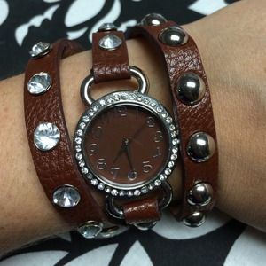 Brown wrap watch