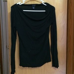 Long sleeve black off the shoulder