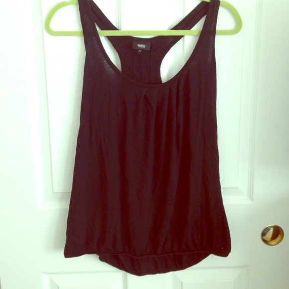 Black razorback bubble tank top - Picture 1 of 3