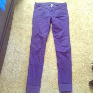 Purple skinny pants