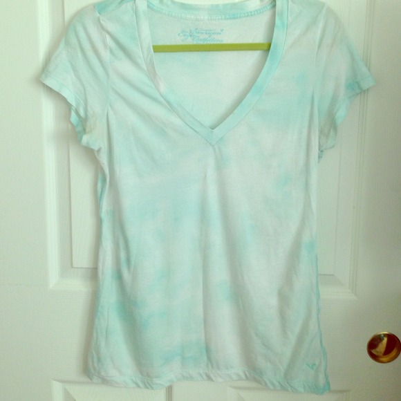 Tye dye blue v neck