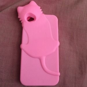 Pink Cat iPhone 4/4s case.