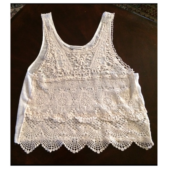 Bohemian chic crochet top SALE SALE - Picture 2 of 2