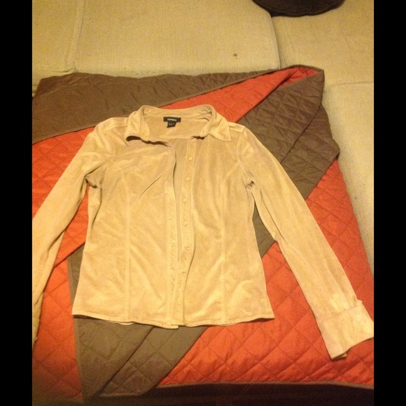 Express suede like spandex shirt.