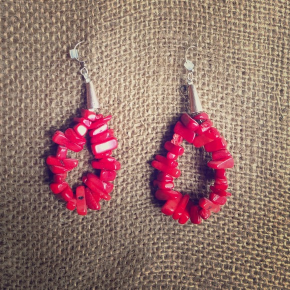 Southwest Native inspired Coral earrings