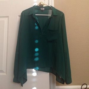 Emerald sheet blouse